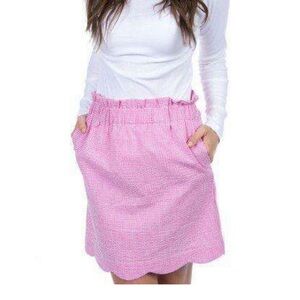 Lauren James Red Gingham Seersucker Mini Skirt | Size:S